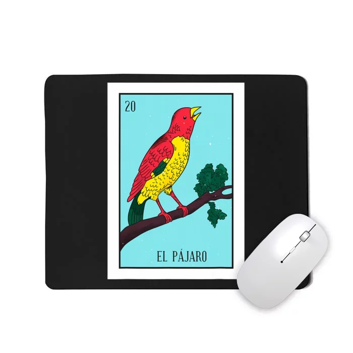 El Pajaro Lottery Card Gift The Bird Card Mexican Lottery Mousepad