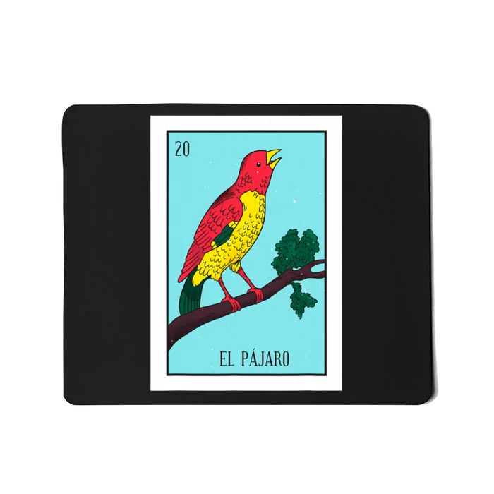 El Pajaro Lottery Card Gift The Bird Card Mexican Lottery Mousepad