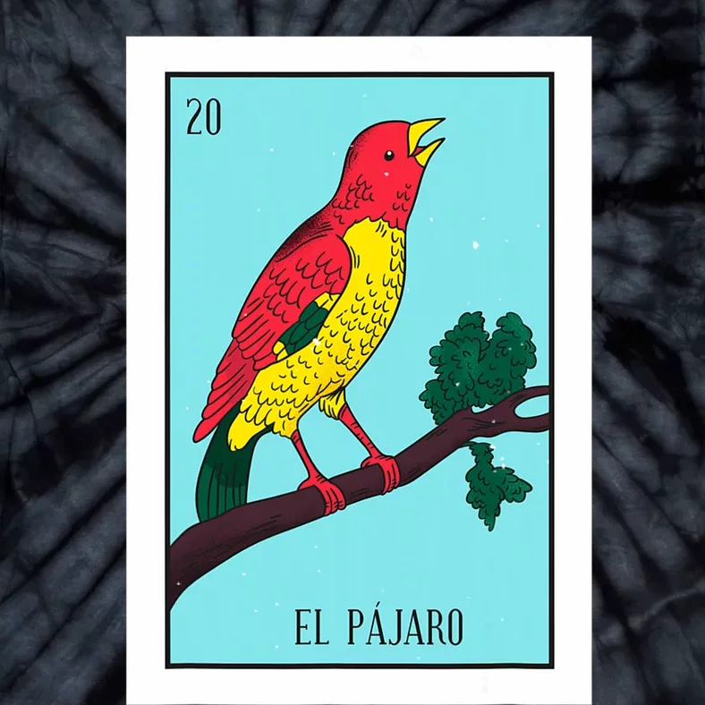 El Pajaro Lottery Card Gift The Bird Card Mexican Lottery Tie-Dye T-Shirt