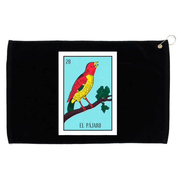 El Pajaro Lottery Card Gift The Bird Card Mexican Lottery Grommeted Golf Towel