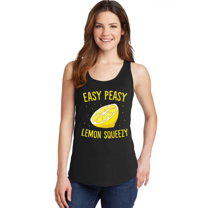 Easy Peasy Lemon Squeezy Funny Lemon Summer Lemonade Ladies Essential Tank