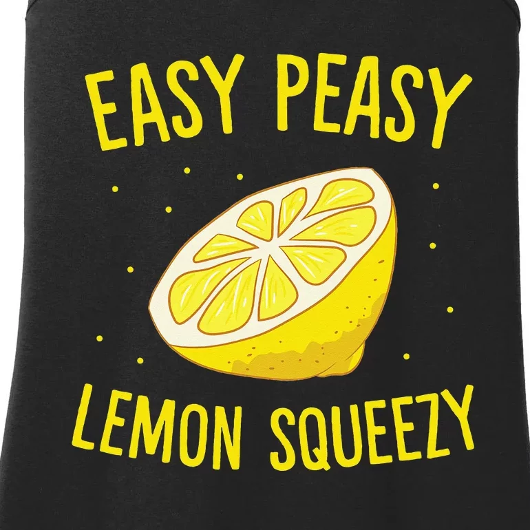 Easy Peasy Lemon Squeezy Funny Lemon Summer Lemonade Ladies Essential Tank