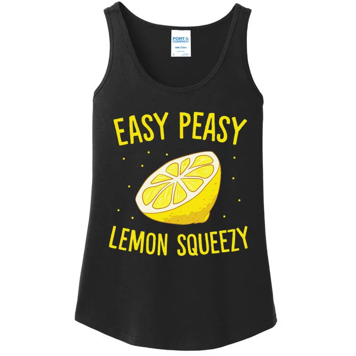 Easy Peasy Lemon Squeezy Funny Lemon Summer Lemonade Ladies Essential Tank