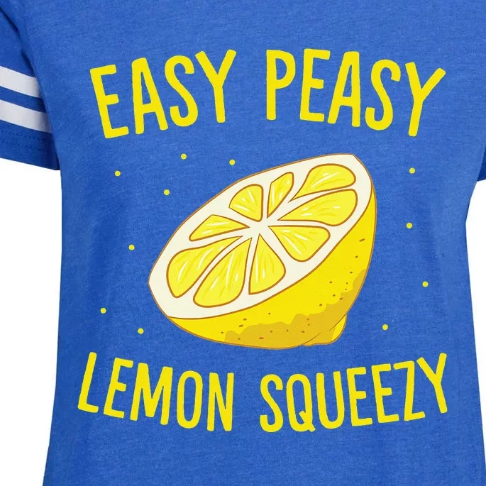 Easy Peasy Lemon Squeezy Funny Lemon Summer Lemonade Enza Ladies Jersey Football T-Shirt