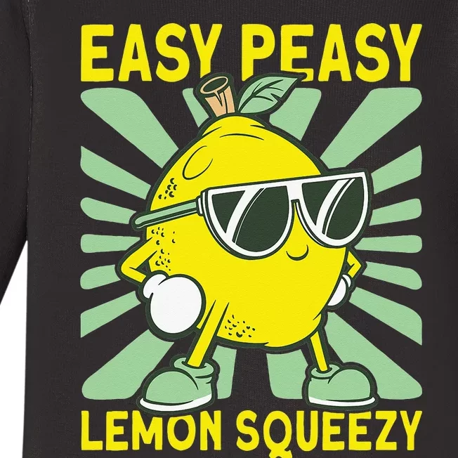 Easy Peasy Lemon Squeezy Lemonade Stand Boss Baby Long Sleeve Bodysuit