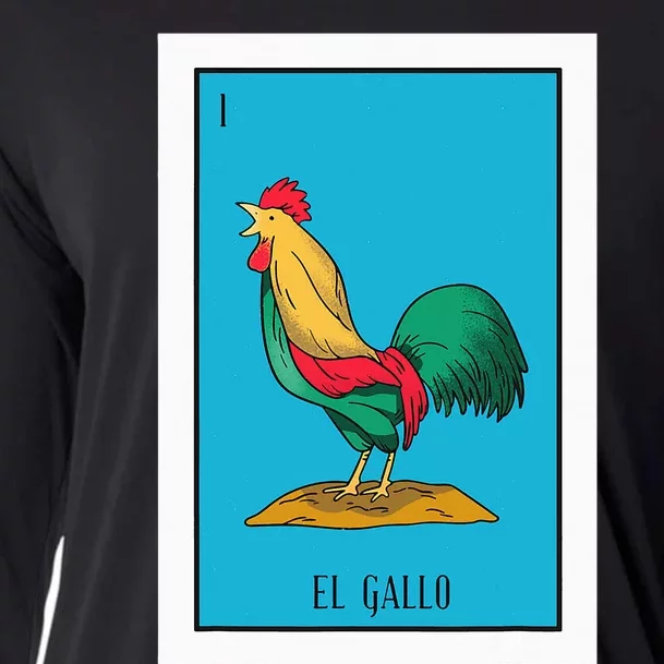 El Pollo Lottery Gift The Chicken Paper Mexican Lottery Cooling Performance Long Sleeve Crew