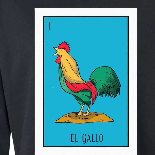 El Pollo Lottery Gift The Chicken Paper Mexican Lottery Cropped Pullover Crew