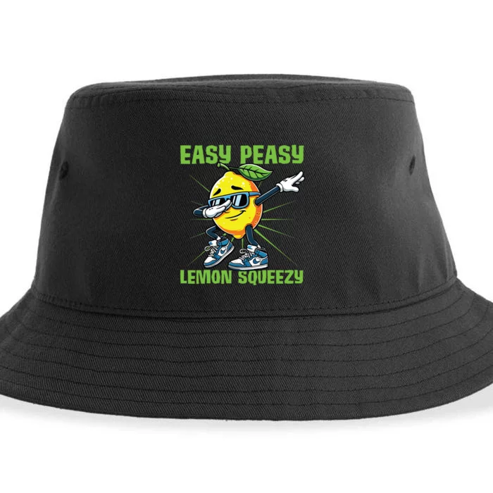 Easy Peasy Lemon Squeezy Lemon Stand Lemonade Crew Sustainable Bucket Hat