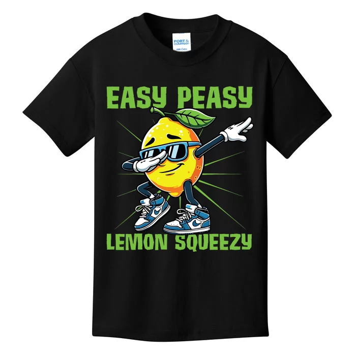 Easy Peasy Lemon Squeezy Lemon Stand Lemonade Crew Kids T-Shirt