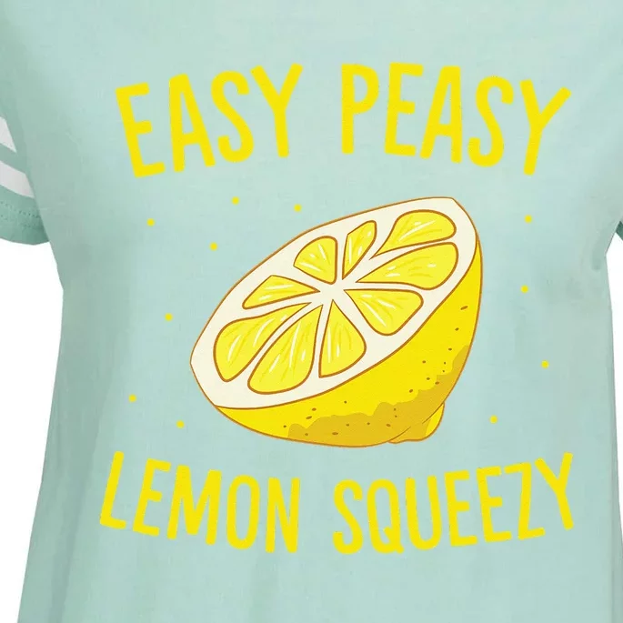 Easy Peasy Lemon Squeezy Funny Lemons Summer Lemonade Enza Ladies Jersey Football T-Shirt