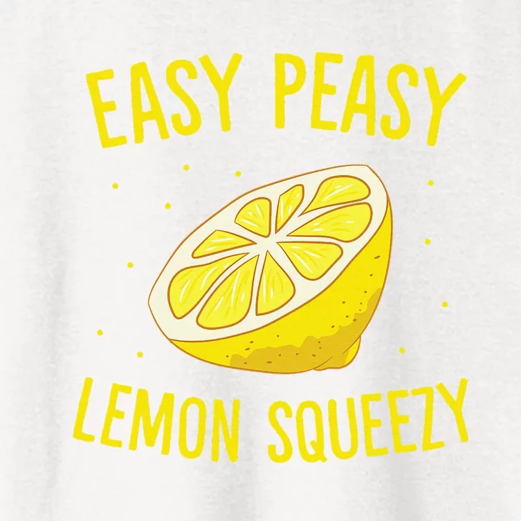 Easy Peasy Lemon Squeezy Funny Lemons Summer Lemonade Women's Crop Top Tee