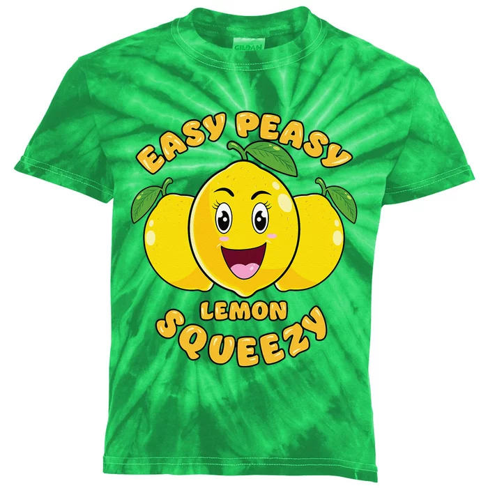 Easy Peasy Lemon Squeezy Summer Stand Lemonade Kids Tie-Dye T-Shirt