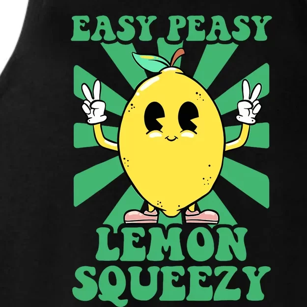 Easy Peasy Lemon Squeezy Lemonade Stand Crew Summer Ladies Tri-Blend Wicking Tank