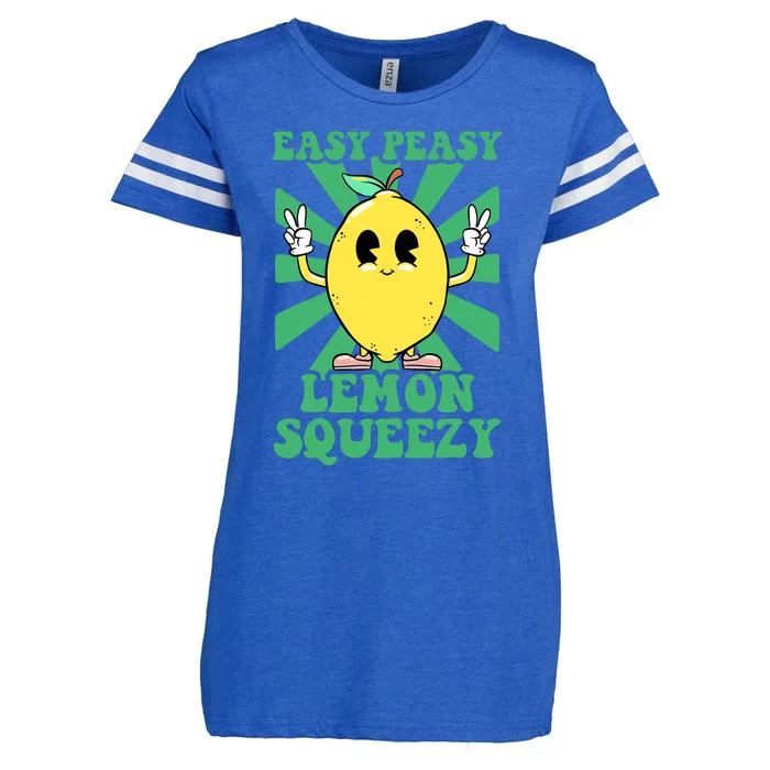 Easy Peasy Lemon Squeezy Lemonade Stand Crew Summer Enza Ladies Jersey Football T-Shirt