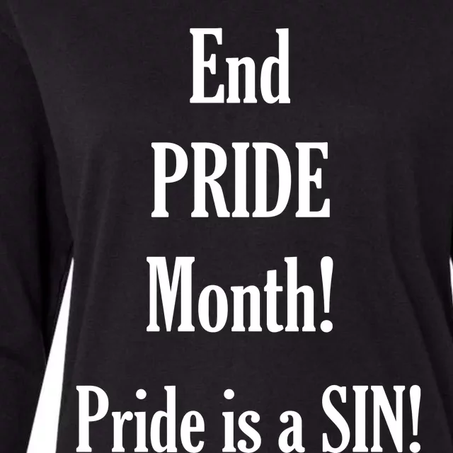 End Pride Month Pride Is A SIN Womens Cotton Relaxed Long Sleeve T-Shirt