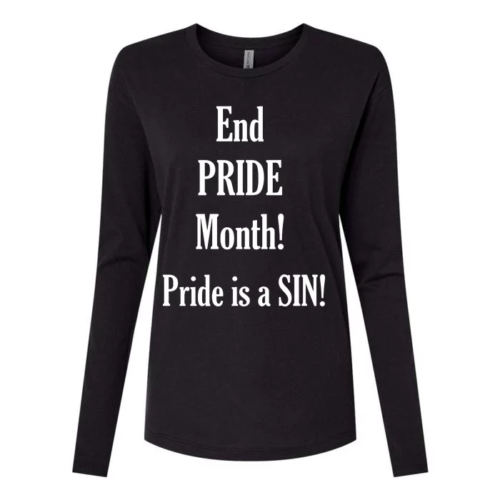 End Pride Month Pride Is A SIN Womens Cotton Relaxed Long Sleeve T-Shirt