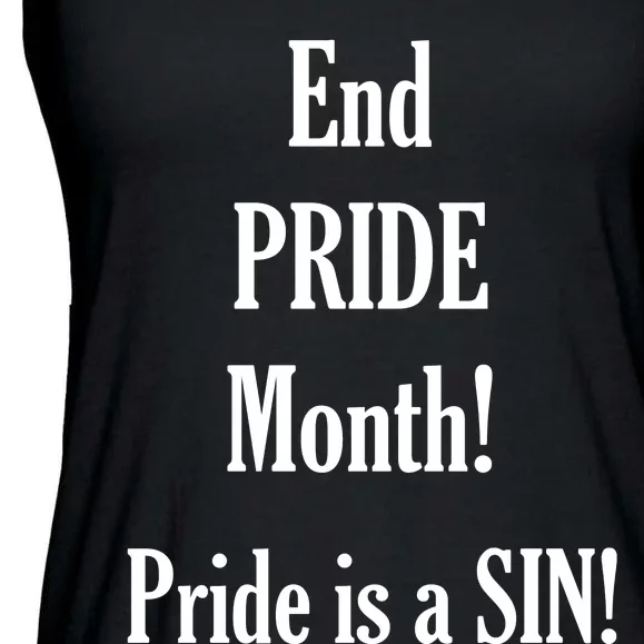 End Pride Month Pride Is A SIN Ladies Essential Flowy Tank