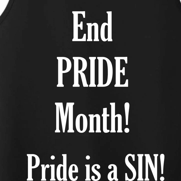 End Pride Month Pride Is A SIN Performance Tank