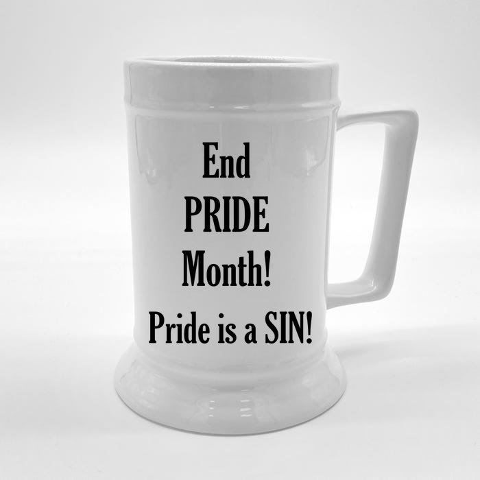 End Pride Month Pride Is A SIN Front & Back Beer Stein