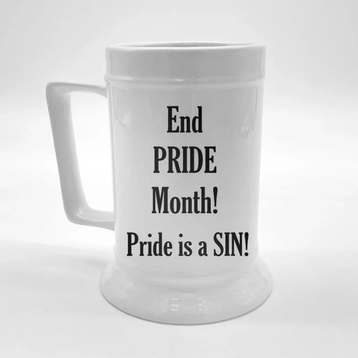 End Pride Month Pride Is A SIN Front & Back Beer Stein