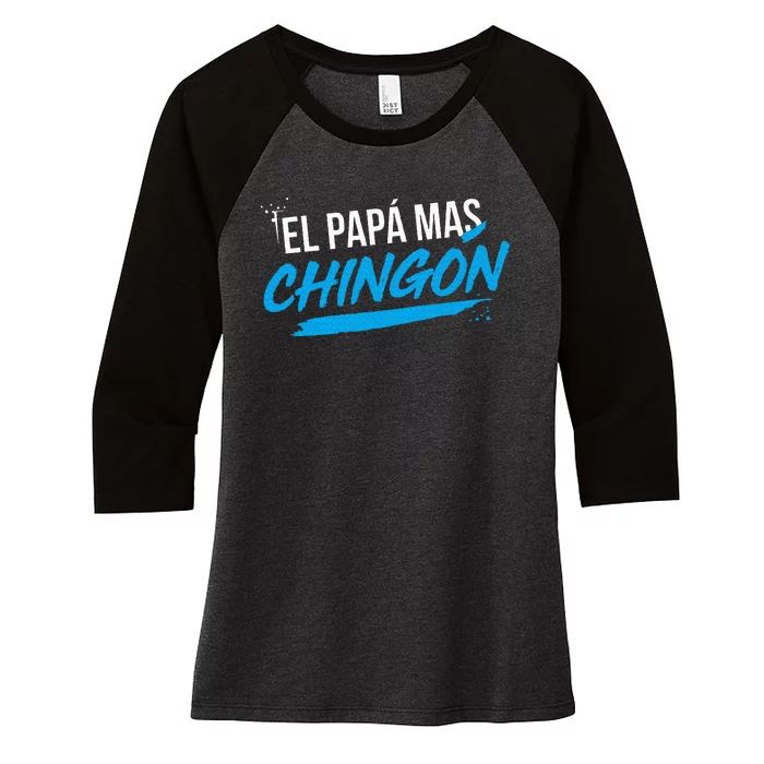 El Papa Mas Chingon Dia Del Padre Regalo Women's Tri-Blend 3/4-Sleeve Raglan Shirt