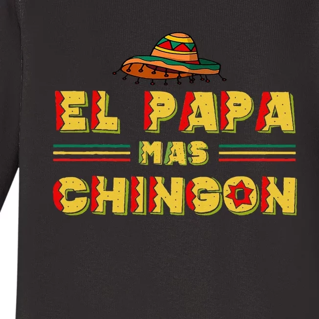 El Papa Mas Chingon Baby Long Sleeve Bodysuit