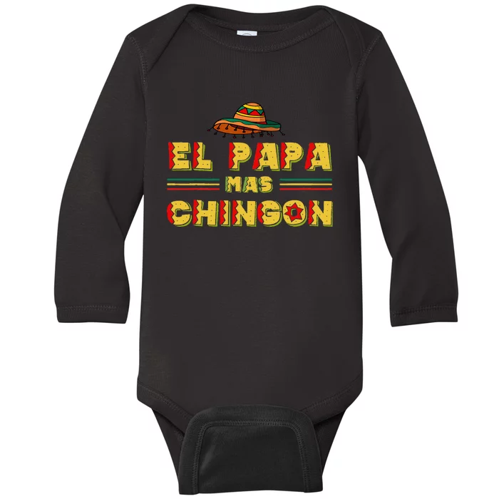 El Papa Mas Chingon Baby Long Sleeve Bodysuit