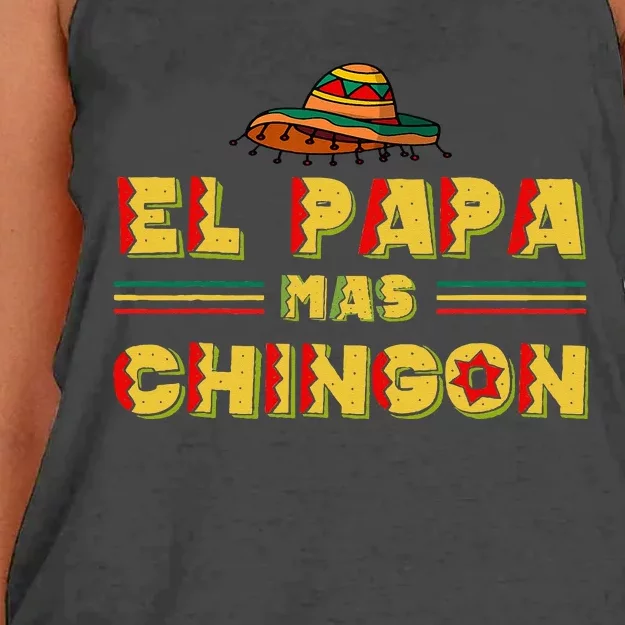 El Papa Mas Chingon Women's Knotted Racerback Tank