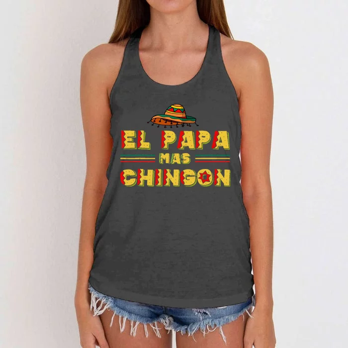 El Papa Mas Chingon Women's Knotted Racerback Tank