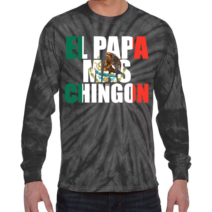 El papa mas chingon Father, Fatherhood Fathers day Tie-Dye Long Sleeve Shirt