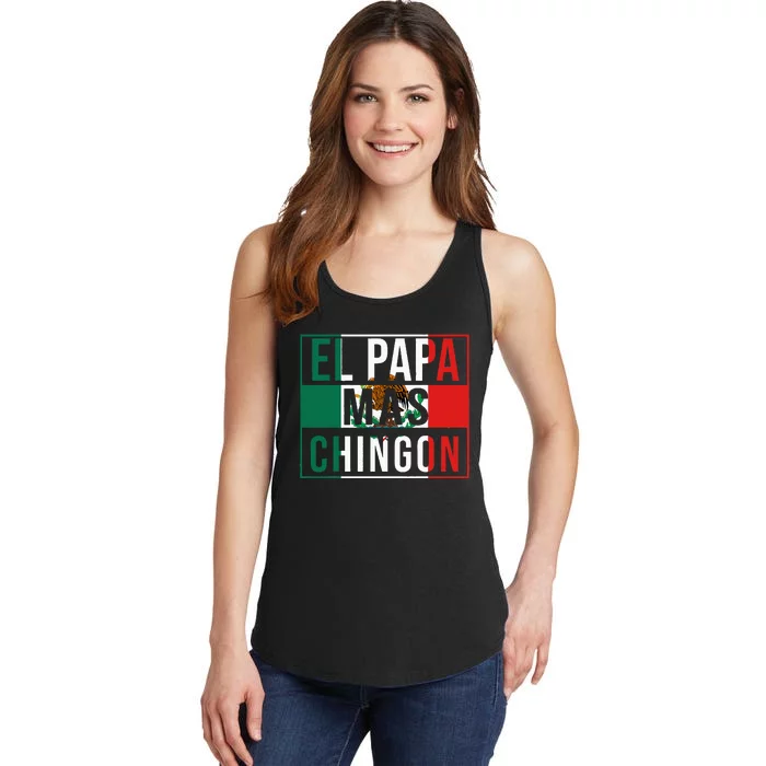 El Papa Mas Chingon Funny Best Mexican Dad Gift Ladies Essential Tank