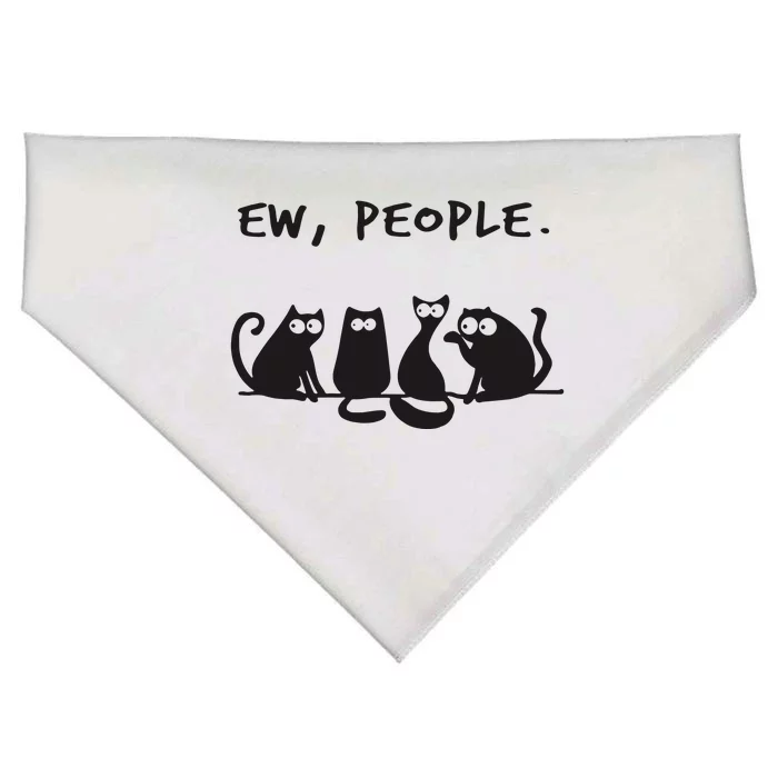 Ew People Meowy Cat Lovers USA-Made Doggie Bandana