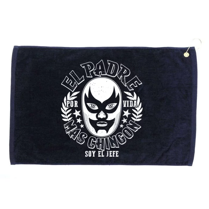 El Padre Mas Chingon Por Vida Soy El Jefe Luchador Mask Wrestler Grommeted Golf Towel