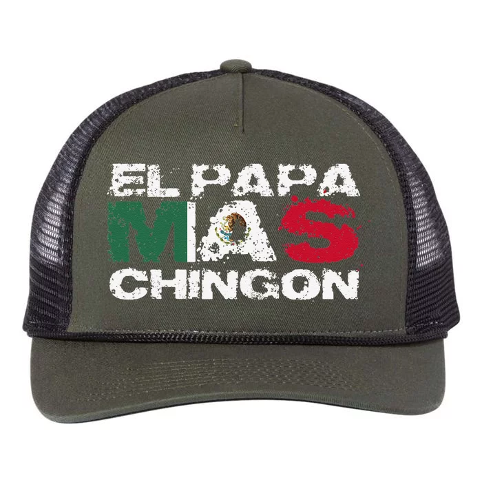 El Papa Mas Chignon Mexican Father Proud Dad Fathers Day Retro Rope Trucker Hat Cap