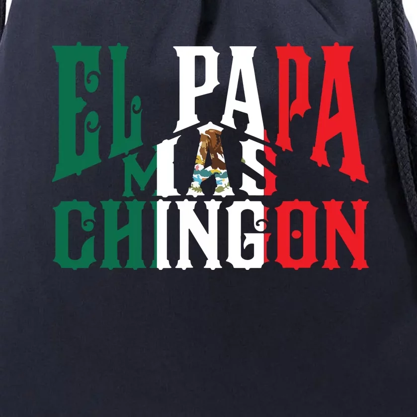 El Papa Mas Chingon Funny Spanish Dad Drawstring Bag