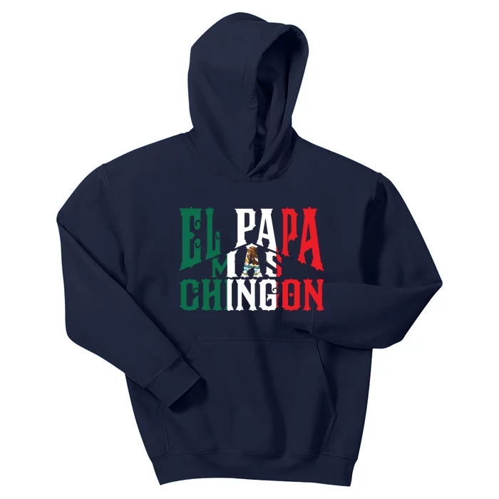 El Papa Mas Chingon Funny Spanish Dad Kids Hoodie