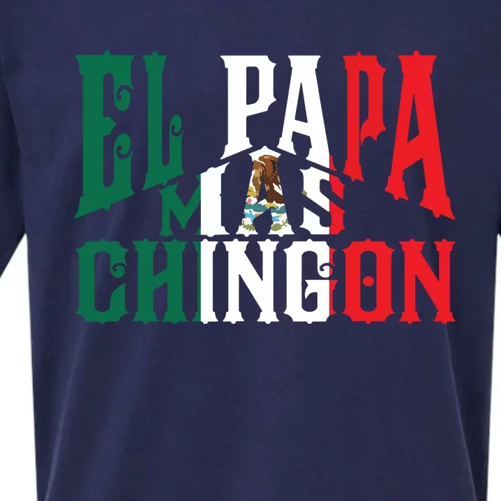 El Papa Mas Chingon Funny Spanish Dad Sueded Cloud Jersey T-Shirt