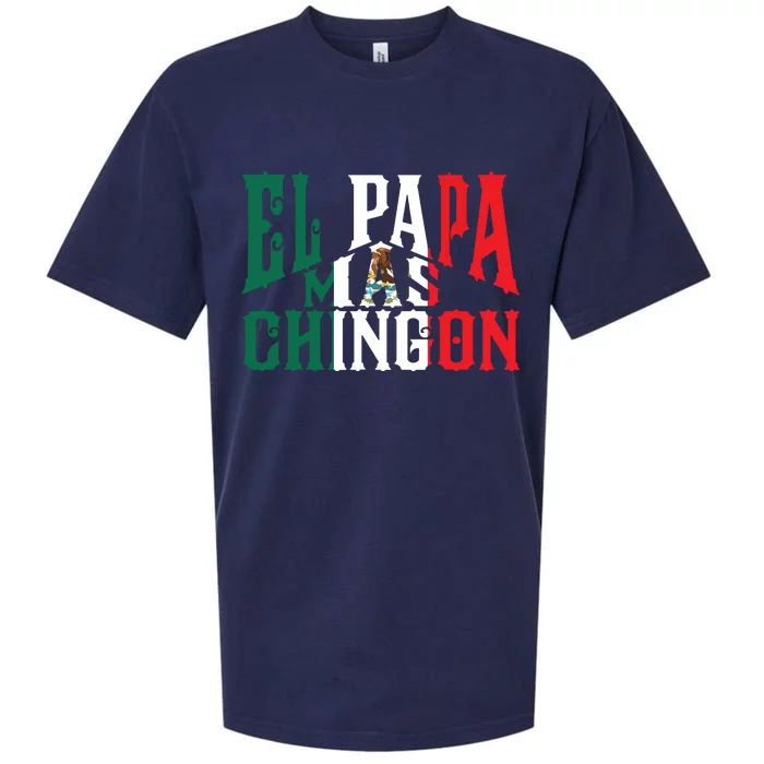 El Papa Mas Chingon Funny Spanish Dad Sueded Cloud Jersey T-Shirt