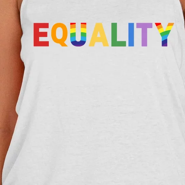 Equality Pride Month Celebration Women's Knotted Racerback Tank