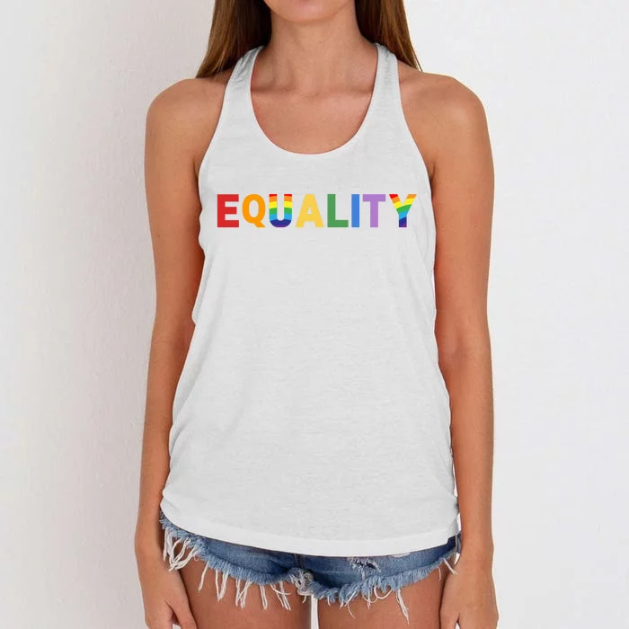 Equality Pride Month Celebration Women's Knotted Racerback Tank