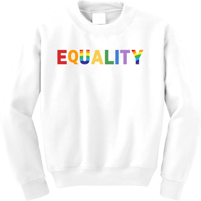 Equality Pride Month Celebration Kids Sweatshirt