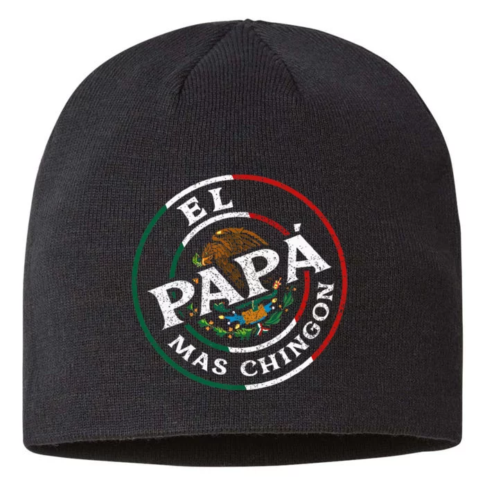 El Papa Mas Chingon Funny Mexican Dad Spanish 8 1/2in Sustainable Knit Beanie