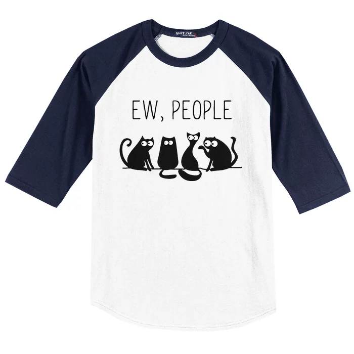 EW PEOPLE Meowy CAT Lovers GIF Perfect Gift Idea Baseball Sleeve Shirt