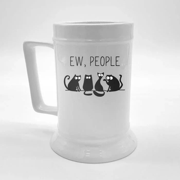 EW PEOPLE Meowy CAT Lovers GIF Perfect Gift Idea Front & Back Beer Stein