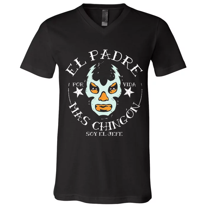 El Padre Mas Chingon V-Neck T-Shirt