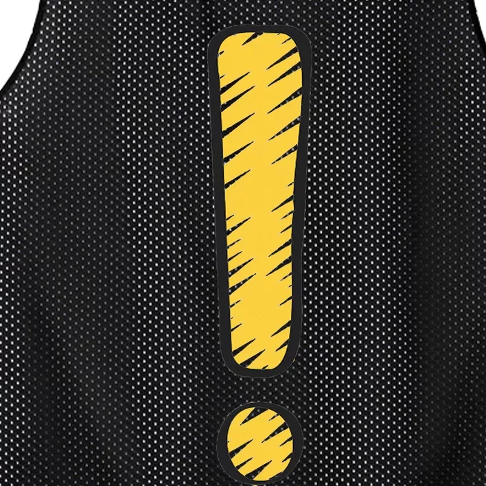 Exclamation Point Mark Punctuation Hyperbole Mesh Reversible Basketball Jersey Tank