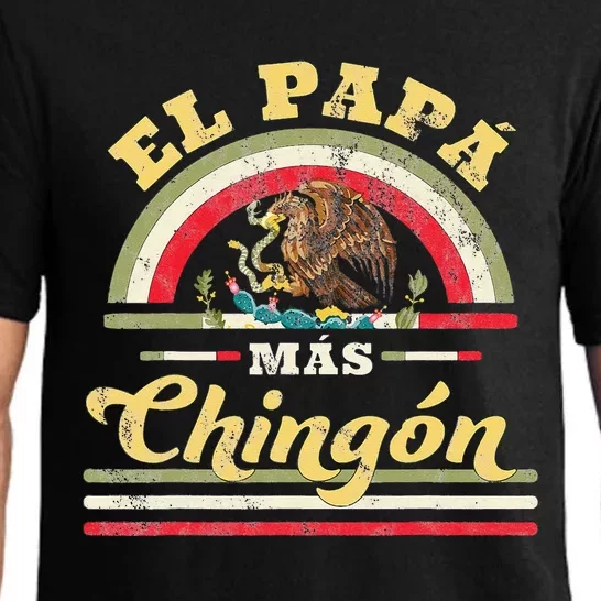 El Papa Mas Chingon Funny Mexican Flag Cool Dad Gift Regalo Pajama Set