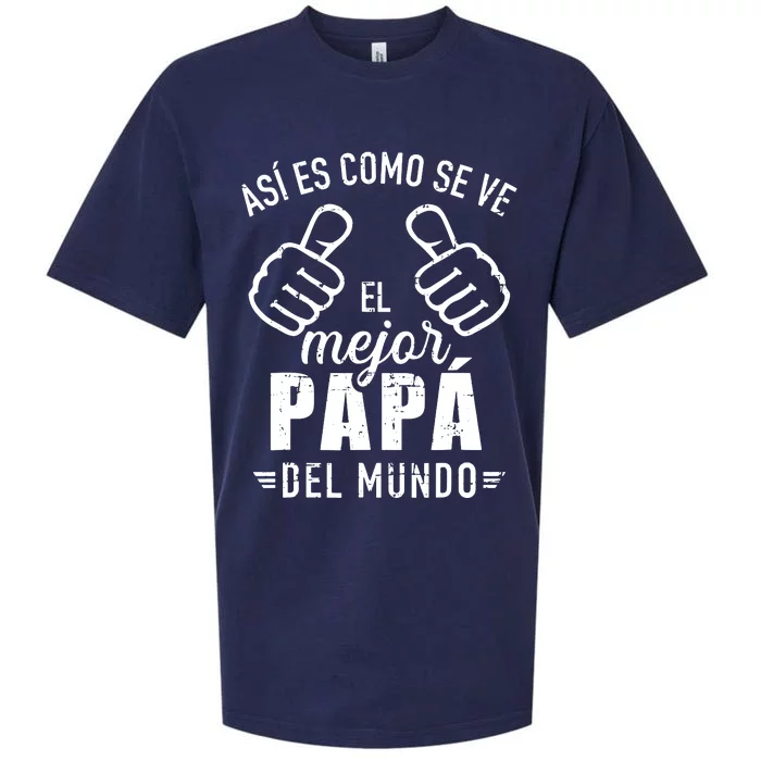 El Papa Mas Chingon Spanish Mexican Dad Fathers Day Sueded Cloud Jersey T-Shirt