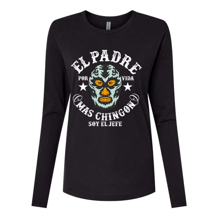 El Padre Mas Chingon Womens Cotton Relaxed Long Sleeve T-Shirt