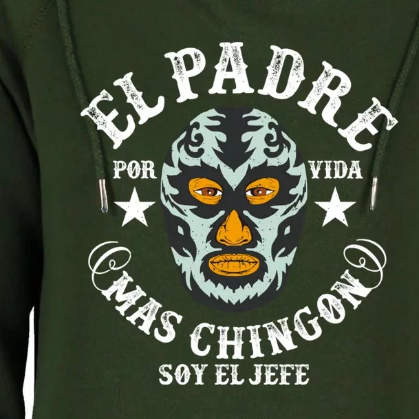 El Padre Mas Chingon Womens Funnel Neck Pullover Hood